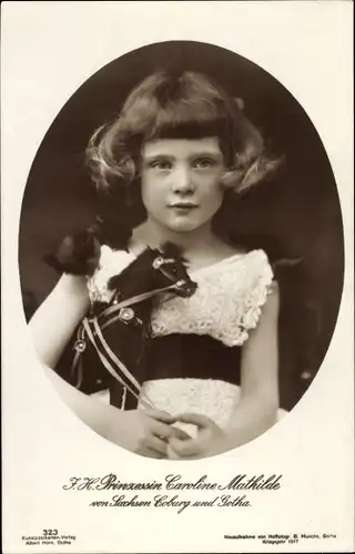 Ak Prinzessin Caroline Mathilde von Sachsen Coburg Gotha, Spielzeug