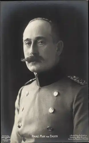 Ak Prinz Max von Baden, Portrait