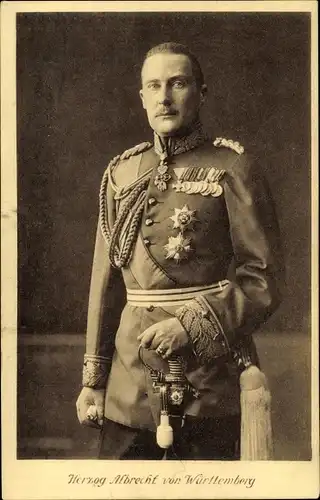 Ak Herzog Albrecht von Württemberg, Portrait in Uniform
