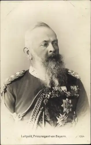 Ak Luitpold, Prinzregent von Bayern, Portrait in Uniform