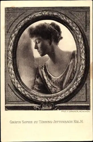 Ak Gräfin Sophie zu Toerring Jettenbach