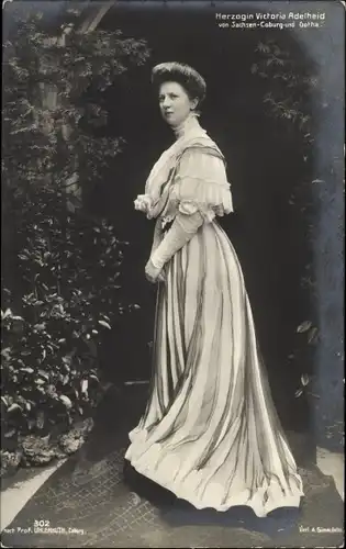 Ak Herzogin Victoria Adelheid von Sachsen Coburg Gotha, Portrait