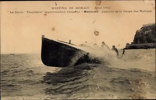 Ak Monaco, Le Canot Flambeau, Coupe des Nations, Meeting de Monaco 1914