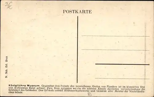 Ak Bruxelles Brüssel, Königliches Museum