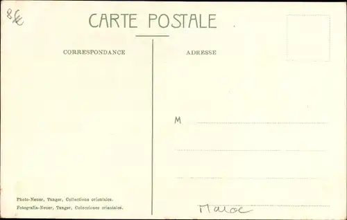 Ak Tanger Marokko, Une Rue, Esel