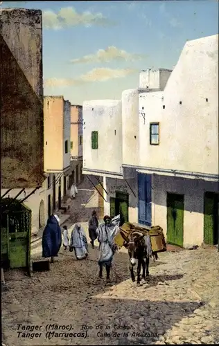 Ak Tanger Marokko, Rue de la Casbah