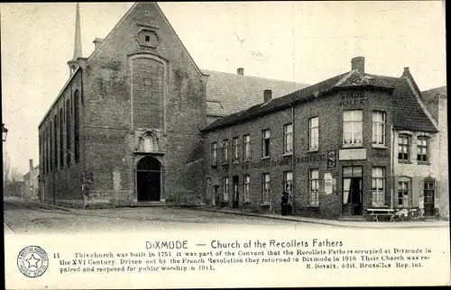 Ak Diksmuide Dixmude Westflandern, Church of the Recollets Fathers