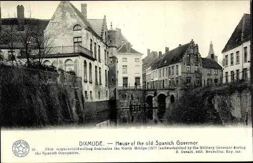 Ak Diksmuide Dixmude Westflandern, House of the old Spanish Governor