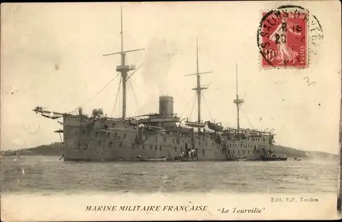 Ak Französisches Kriegsschiff La Tourville