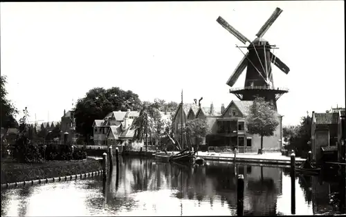 Ak Dordrecht Südholland Niederlande, Molen de Maagd a.d. Corn. de Wittstraat, omstreeks 1910