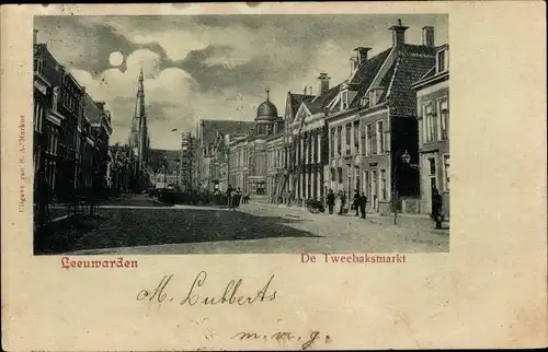 Ak Leeuwarden Friesland Niederlande, De Tweebaksmarkt