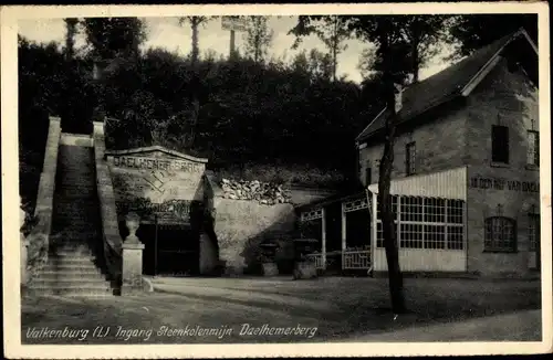 Ak Valkenburg Limburg Niederlande, Ingang Steenkolenmijn Daelhemerberg, Bergwerk