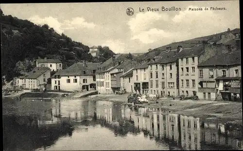Ak Bouillon Wallonien Luxemburg, Le Vieux Bouillon, Maisons de Pecheurs, Häuser am Fluss