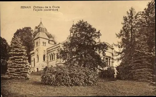 Ak Ronse Renaix Ostflandern, Chateau de la Cruce, Facade posterieure