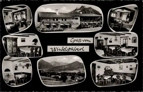Ak Winkl Fischbachau Oberbayern, Cafe Winklstüberl, Innenansicht