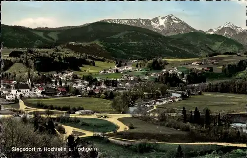 Ak Siegsdorf in Oberbayern, mit Hochfelln und Hochgern