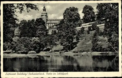 Ak Bad Berleburg in Westfalen, Partie am Schlosspark