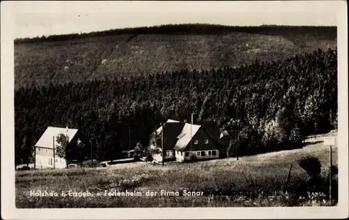 Ak Holzhau Rechenberg Bienenmühle Erzgebirge, Ferienheim der Firma Sanar