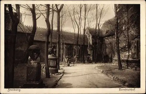 Ak Freiberg in Sachsen, Blick auf den Domfriedhof