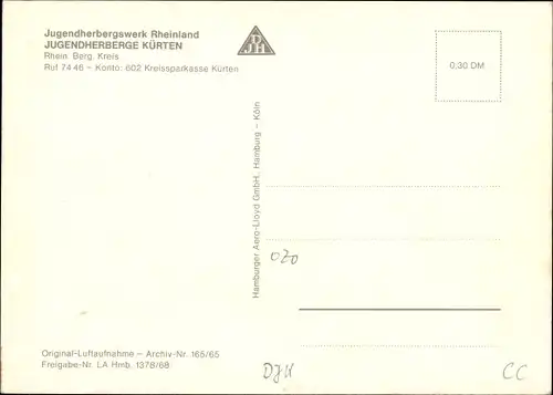 Ak Kürten in Nordrhein Westfalen, Jugendherberge