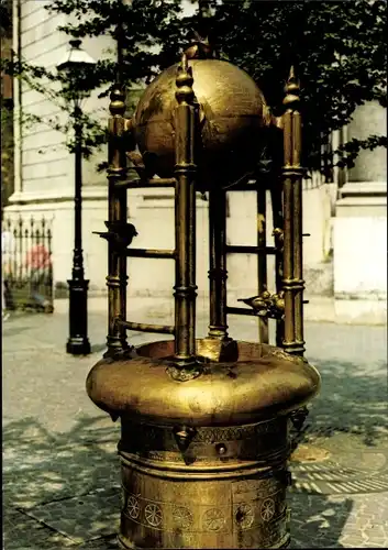 Ak Aachen in Nordrhein Westfalen, Vogelbrunnen am Münsterplatz