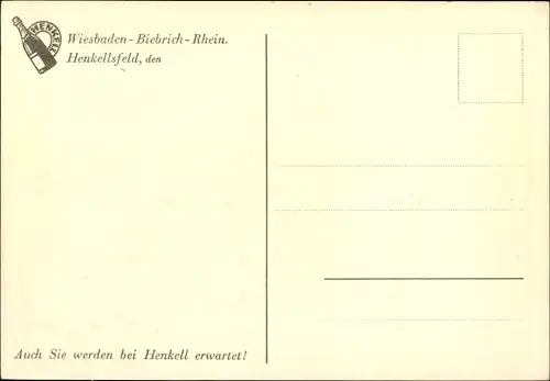 Ak Biebrich am Rhein Wiesbaden, Sektkellerei Henkell & Co., Säulengang in der Empfangshalle, Aufgang