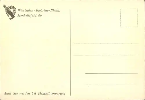 Ak Biebrich am Rhein Wiesbaden, Sektkellerei Henkell & Co., Säulengang in der Empfangshalle, Aufgang