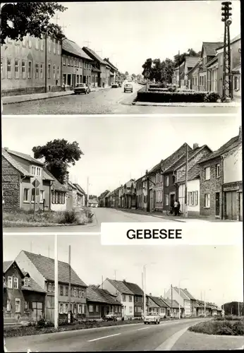 Ak Gebesee in Thüringen, Ringleber Straße, Bahnhofstraße, Hauptstraße