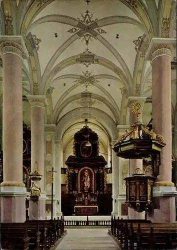 Ak Beilstein an der Mosel, Karmelitenkirche, Blick zum Hochaltar