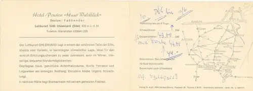 Klapp Ak Ohlenhard in der Eifel, Hotel Pension zum Waldblick