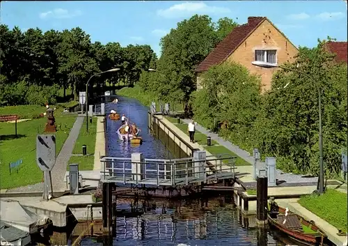 Ak Wendisch Rietz in der Mark, Am Scharmützelsee, Schleuse
