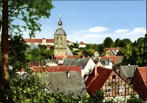 Ak Tecklenburg in Westfalen, Teilansicht, Blick vom Schloßberg