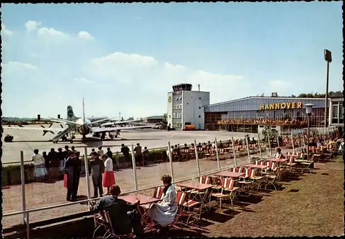 Ak Hannover in Niedersachsen, Flughafen, Terrassenpartie