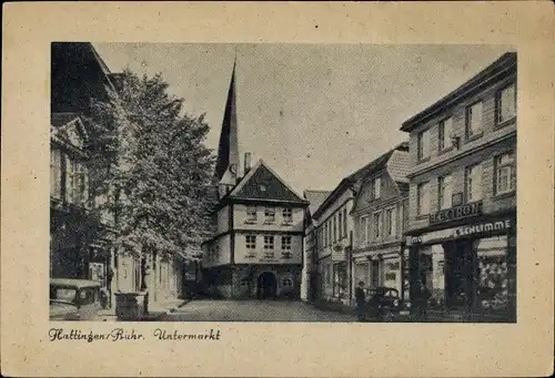 Ak Hattingen an der Ruhr, Untermarkt