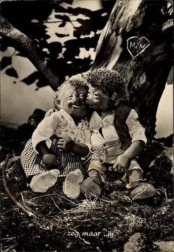 Ak Mecki der Igel, Sag Du zu mir, Liebeschnitzerei