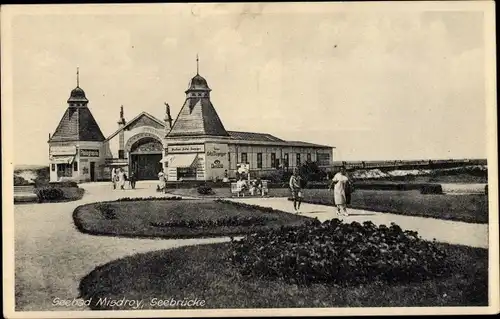 Ak Międzyzdroje Misdroy Pommern, Seebrücke