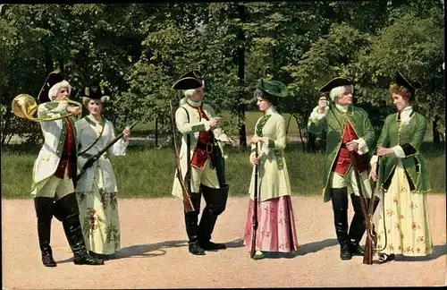 Ak Meißen in Sachsen, Gruppen aus dem Festspiel zur 200 jährigen Jubelfeier Porzellan