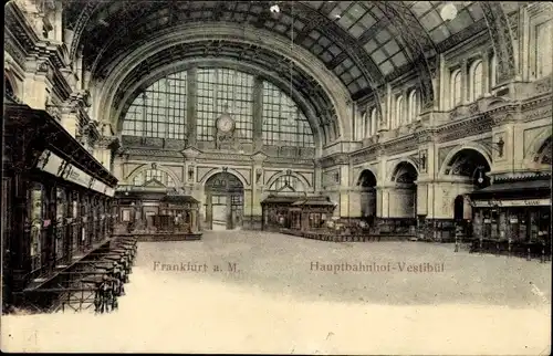 Ak Frankfurt am Main, Hauptbahnhof Vestibül