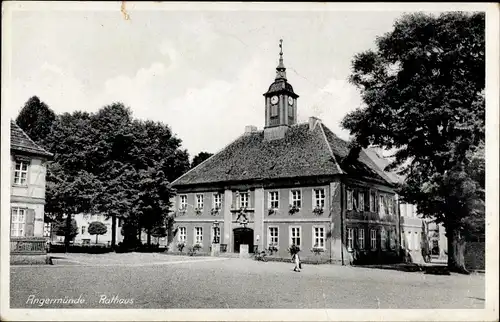 Ak Angermünde in der Uckermark, Rathaus