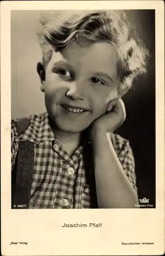 Ak Schauspieler Joachim Pfaff, Kinderfoto, Ross A 2497 1