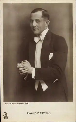 Ak Schauspieler Bruno Kastner, Portrait