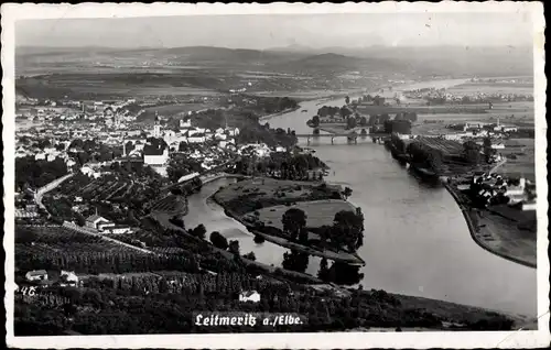 Ak Litoměřice Leitmeritz Region Aussig, Gesamtansicht