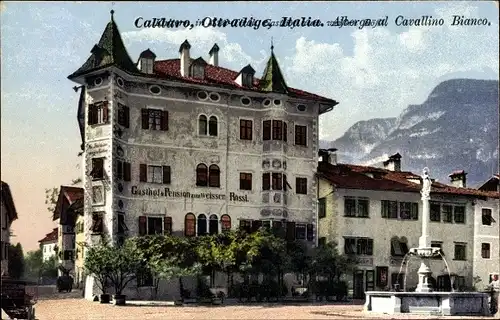 Ak Ortisei Sankt Ulrich in Gröden Südtirol, Cavallino Bianco