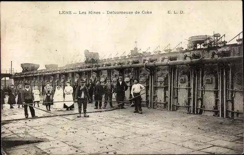 Ak Lens Pas de Calais, Les Mines, Defourneuse de Coke