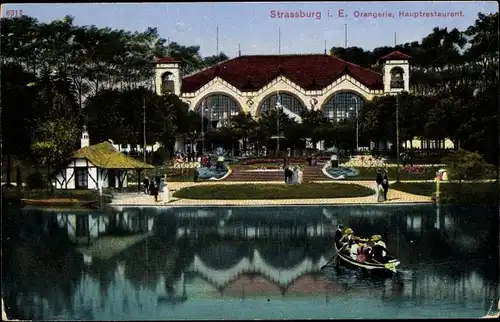 Ak Strasbourg Straßburg Elsass Bas Rhin, Orangerie, Hauptrestaurant