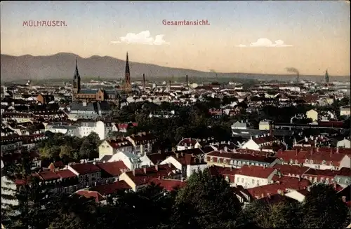 Ak Mulhouse Mülhausen Elsass Haut Rhin, Gesamtansicht