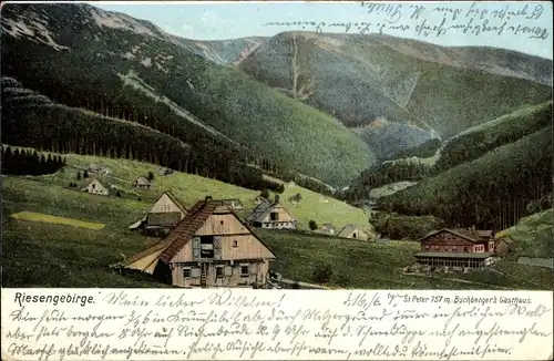 Ak Sankt Peter Salzburg in Österreich, Buchberger's Gasthaus