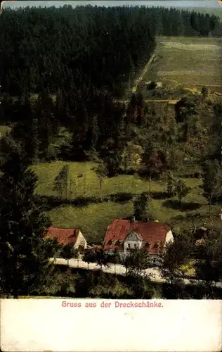 Ak Potůčky Breitenbach Region Karlsbad, Dreckschänke, Wald