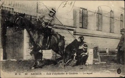 Ak Saumur Maine et Loire, Ecole d'Application de Cavalerie, Un taquet
