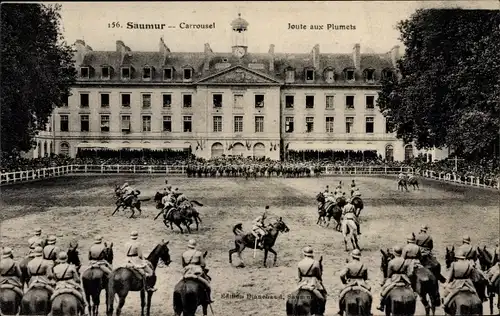 Ak Saumur Maine et Loire, Ecole de Cavalerie, Carrousel